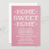 Pink Whimsical Sweet Zuhause Housewarming Party Einladung (Vorne/Hinten)