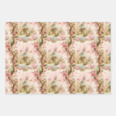 Pink Whimsical Toile Wrapping Paper Sheets Geschenkpapier Set (Vorderseite)