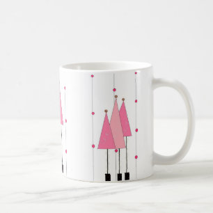 Pink Whimsical Trees Kaffeetasse