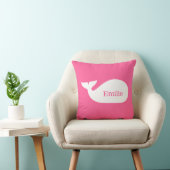Pink Whimsical Whale Personalisierte Kinder Kissen (Stuhl )
