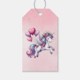 Pink whimsisical fliegend unicorn geschenkanhänger