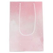 Pink whimsisical fliegend unicorn mittlere geschenktüte (Rückseite)