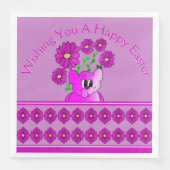 Pink Whimsy Bär Serviette (Vorderseite)