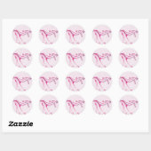 Pink Whimsy Runder Aufkleber (Blatt)