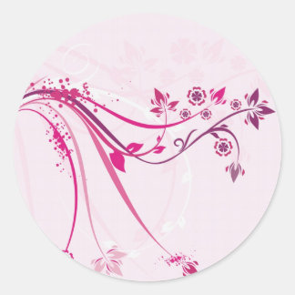 Pink Whimsy Runder Aufkleber