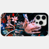 PINK WHIRLLE TULIPS FARBHAFTE BLUME IN SCHWARZEN,  Case-Mate iPhone HÜLLE (Rückseite (Horizontal))