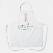 Pink Whisk Moderne Küche Schürze (Vorderseite)