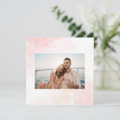 Pink Whispers Wedding danke Ihnen Karten (Stehend Vorderseite)