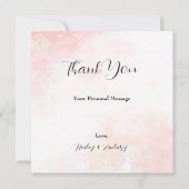 Pink Whispers Wedding danke Ihnen Karten (Rückseite)