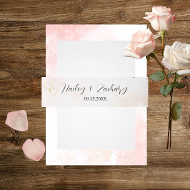 Pink Whispers Wedding Invitation Bly Band