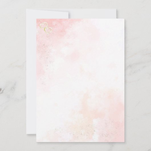 Pink Whispers Wedding Save The Date (Rückseite)