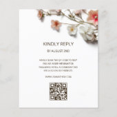 Pink White 3D Wildflowers BUDGET Wedding Flyer (Hinten)