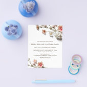 Pink White 3D Wildflowers BUDGET Wedding Flyer (Einzeln)