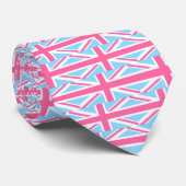 Pink White and Blue Union Jack UK Flag Krawatte (Gerollt)