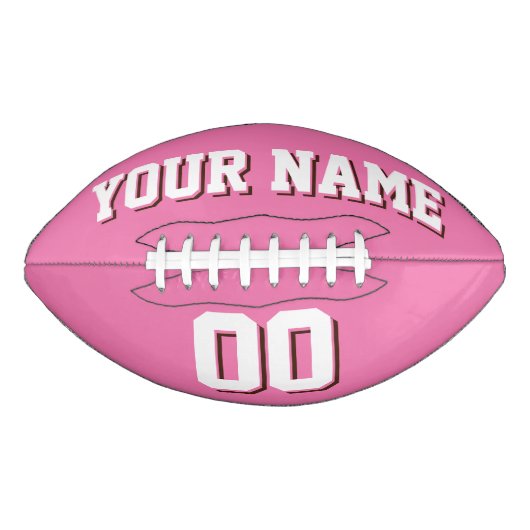 PINK WHITE and BROWN Custom Football (Vorderseite)