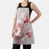 Pink, White, and Gray Foral Schürze (InSitu)