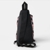 pink white and gray geometric crossbody bag (Rückseite)