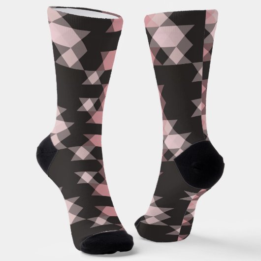pink white and gray geometric socken (Gewinkelt)