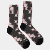 pink white and gray geometric socken (Rechts)