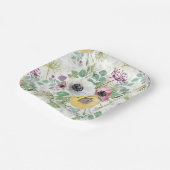 Pink, White and Yellow Anemones. Pappteller (Gewinkelt)