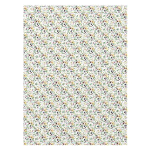 Pink, white and yellow anemones. tischdecke (Vorderseite)