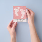Pink/White Baby Footprints Flyer (Gruppe)