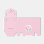 Pink & White Baby Jungle Elephant Gastgeschenk Box Geschenkschachtel (Ungefaltet)