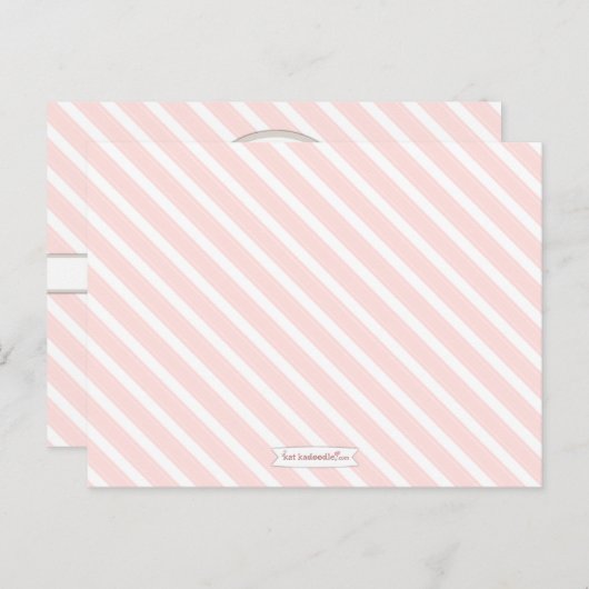 Pink | White Baby Shower Advice for Mommy to Be Hinweiskarte (Vorne/Hinten)