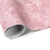 Pink White Black Mauve Gold Glitzer Agate Marble Geschenkpapier (Rolleneckpunkt)