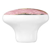Pink White Black Mauve Gold Glitzer Agate Marble Keramikknauf (Seitenansicht)