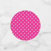 Pink White Black Polka Dots Geburtstagsparty Konfetti (Klein Vorderseite)