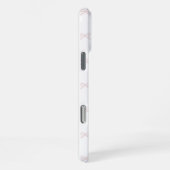 Pink White Bow Pattern Coquette Girly Spring iPhone Hülle (Rechte Seite)