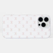 Pink White Bow Pattern Coquette Girly Spring iPhone Hülle (Rückseite (Horizontal))