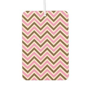 Pink White Brown Zig Zag Lines Cowgirl Country Autolufterfrischer