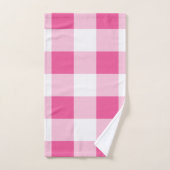 Pink White Buffalo Karo Badhandtuch Set (Handtuch)