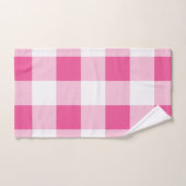 Pink White Buffalo Karo Badhandtuch Set (Handtuch)