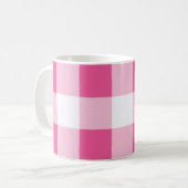 Pink White Buffalo Karo Kaffeetasse (Vorderseite Links)