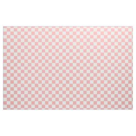 Pink White Checked Gingham Pattern Stoff (Yard (91,4 cm))