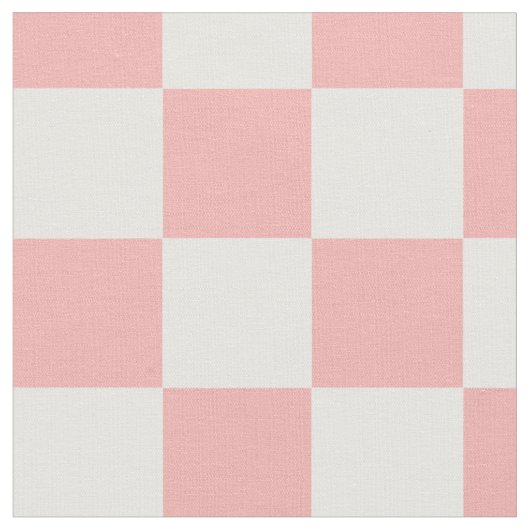 Pink White Checked Gingham Pattern Stoff (Nahaufnahme)