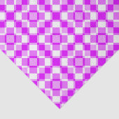 Pink White Checker Argyle Pattern Seidenpapier (Ausschnitt)