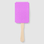 Pink White Checker Diamond Pattern Fächer (Vorderseite)
