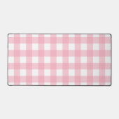 Pink & White Checkerboard Muster Schreibtisch Mat Schreibtischunterlage (Vorderseite)