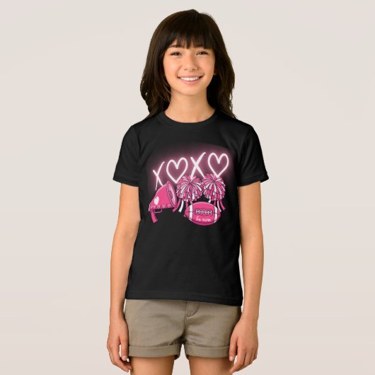 Pink & White Cheer Valentine's Day Shirt (Vorderseite Voll)