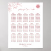 Pink White Chinese Wedding Poster (Vorne)