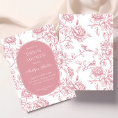 Pink White Chinoiserie Bridal Dusche Einladung
