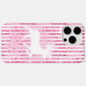 Pink & White Christmas Joy Reindeer Case-Mate iPhone Hülle (Rückseite (Horizontal))