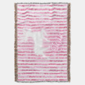 Pink & White Christmas Joy Reindeer Decke (Vorderseite Vertikal)