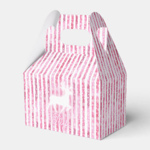 Pink & White Christmas Joy Reindeer Geschenkschachtel