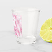 Pink & White Christmas Joy Reindeer Schnapsglas (Rechts)