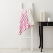 Pink & White Christmas Joy Reindeer Sherpadecke (Beispiel)